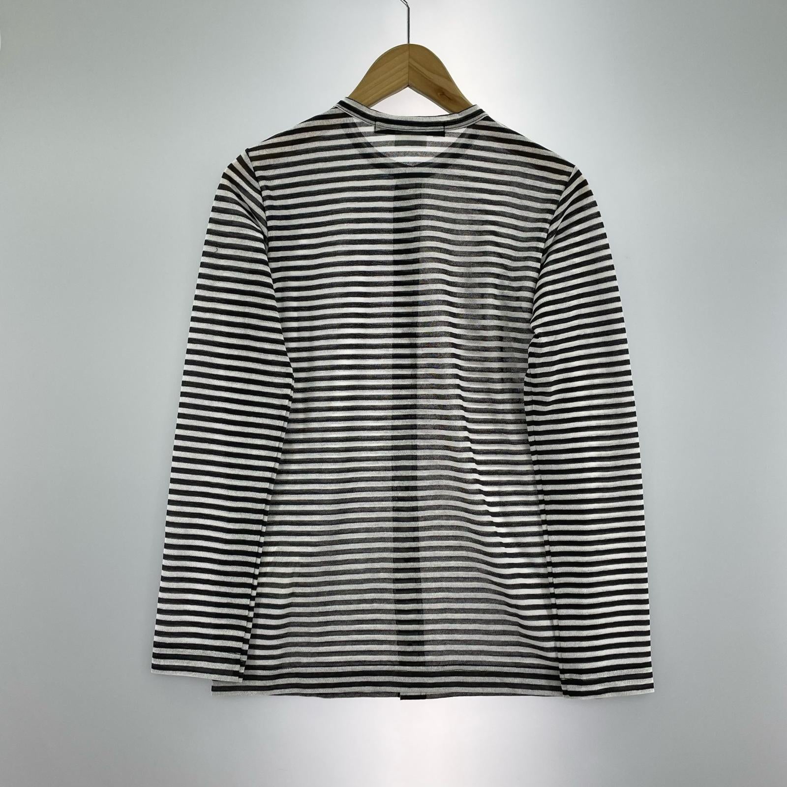 長袖Tシャツ JUNYA WATANABE COMME des GARCONS 26SS 綿エステル天竺ボーダーカーディガン S AD2025 JQ-T030 S