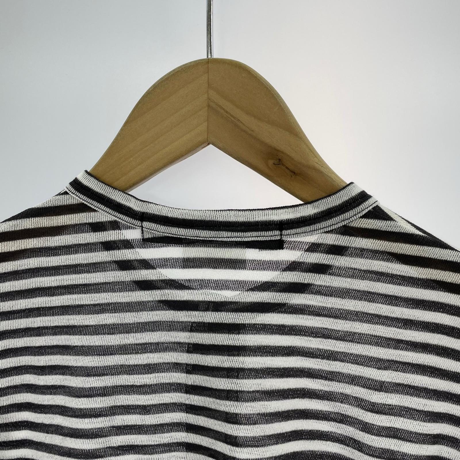長袖Tシャツ JUNYA WATANABE COMME des GARCONS 26SS 綿エステル天竺ボーダーカーディガン S AD2025 JQ-T030 S