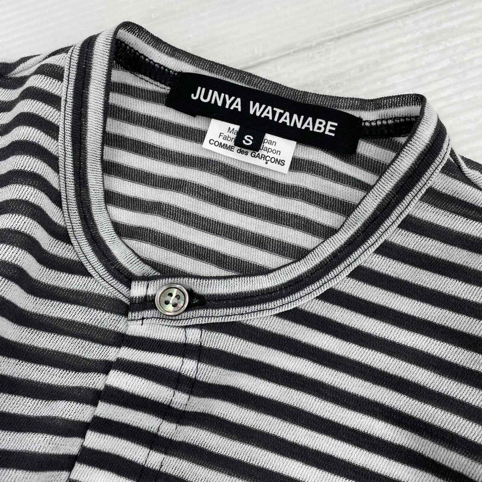 長袖Tシャツ JUNYA WATANABE COMME des GARCONS 26SS 綿エステル天竺ボーダーカーディガン S AD2025 JQ-T030 S