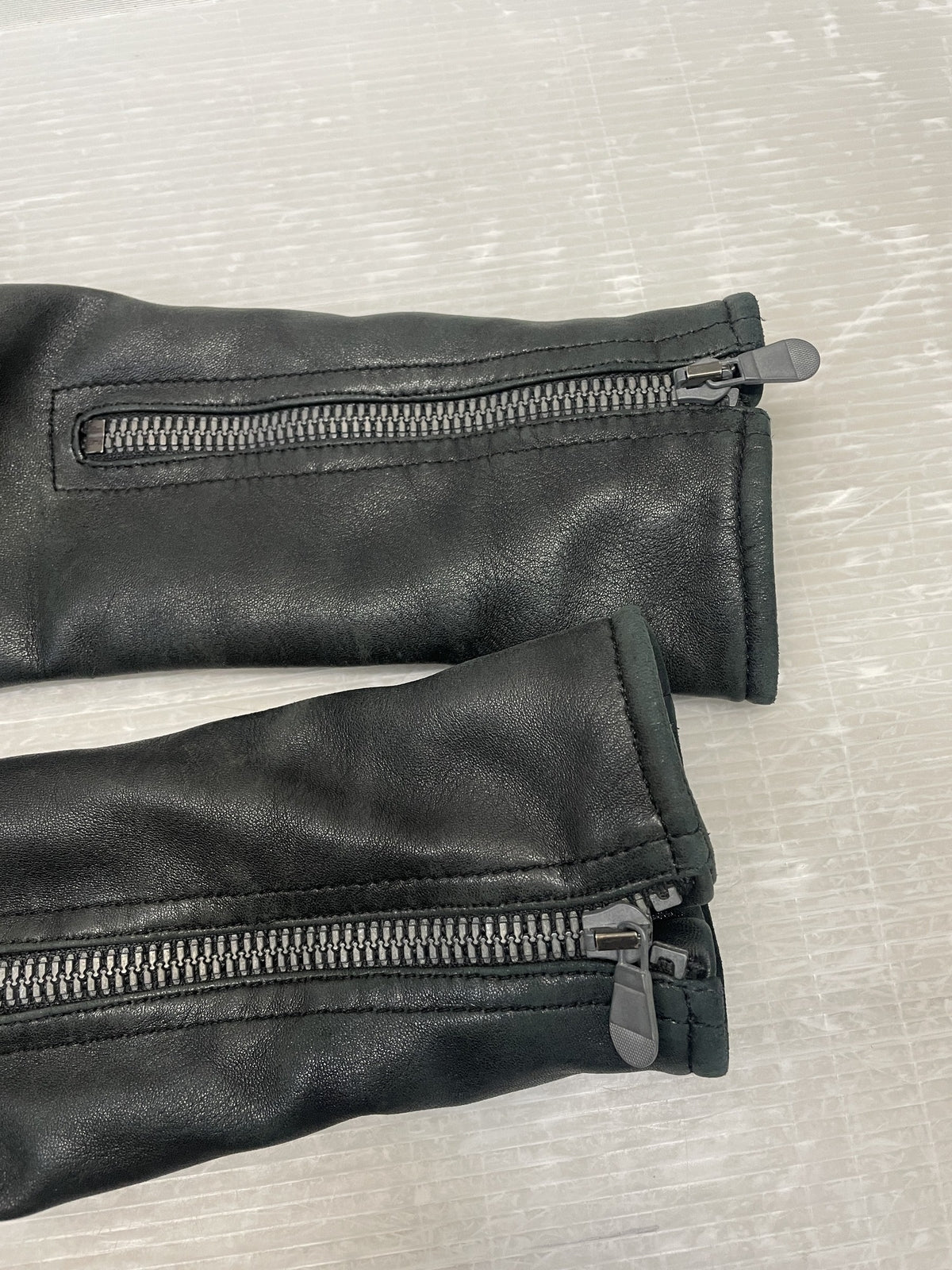 BALENCIAGA ニコラ期 ラムレザー ダブルライダース 36 黒 180174