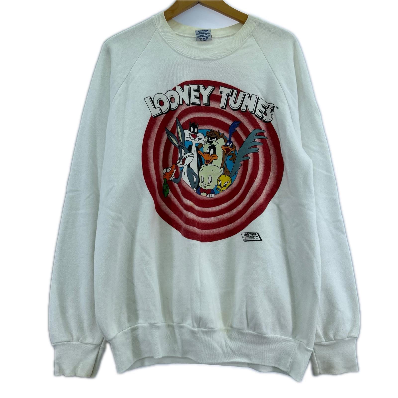スウェット 90s LOONEY TUNES 白(XL) ホワイト