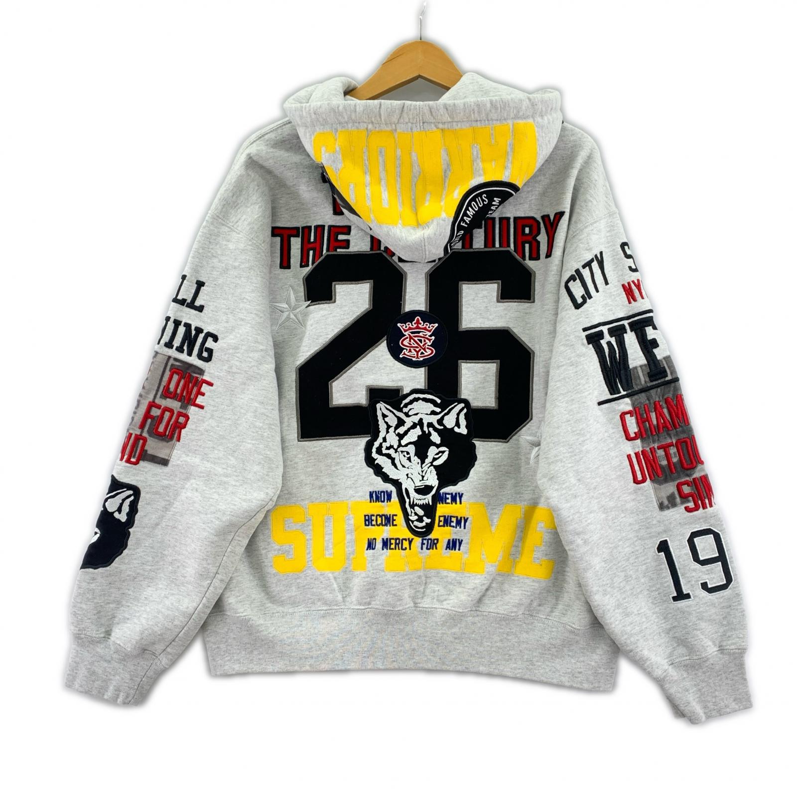 パーカー 26SS Warriors Zip-up Hoodie Sweatshirt M グレー