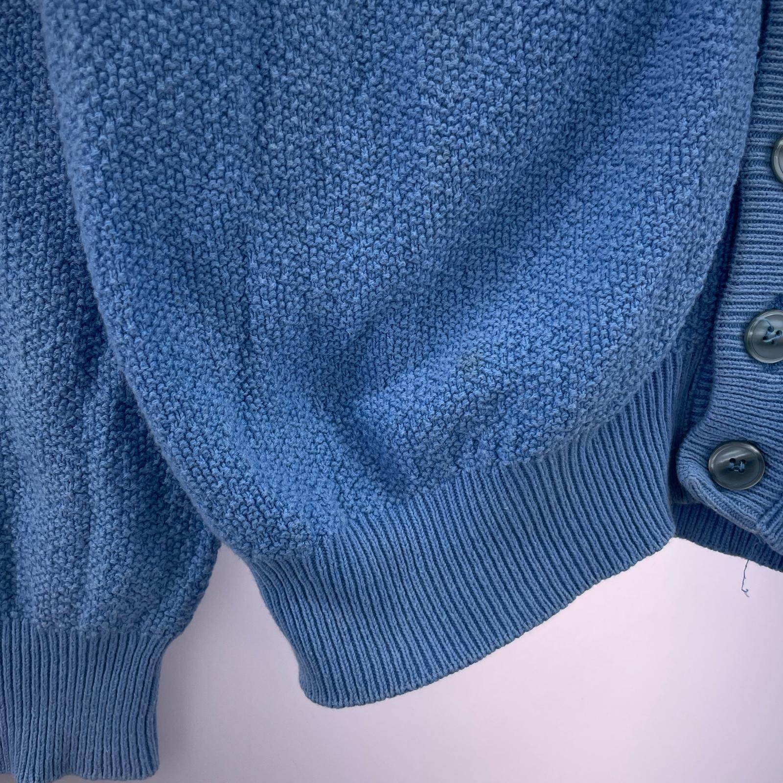 カーディガン VINTAGE CHEMISE フランス製 青 3 ブルー