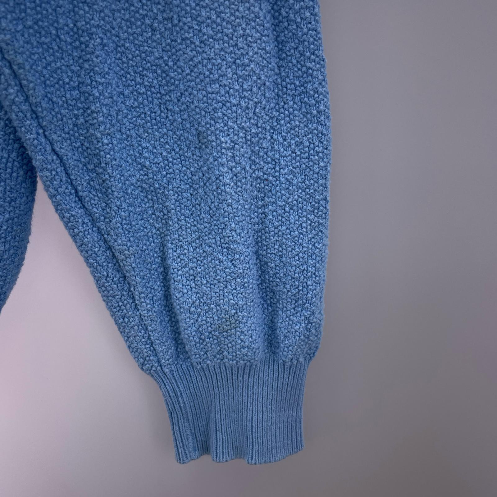カーディガン VINTAGE CHEMISE フランス製 青 3 ブルー