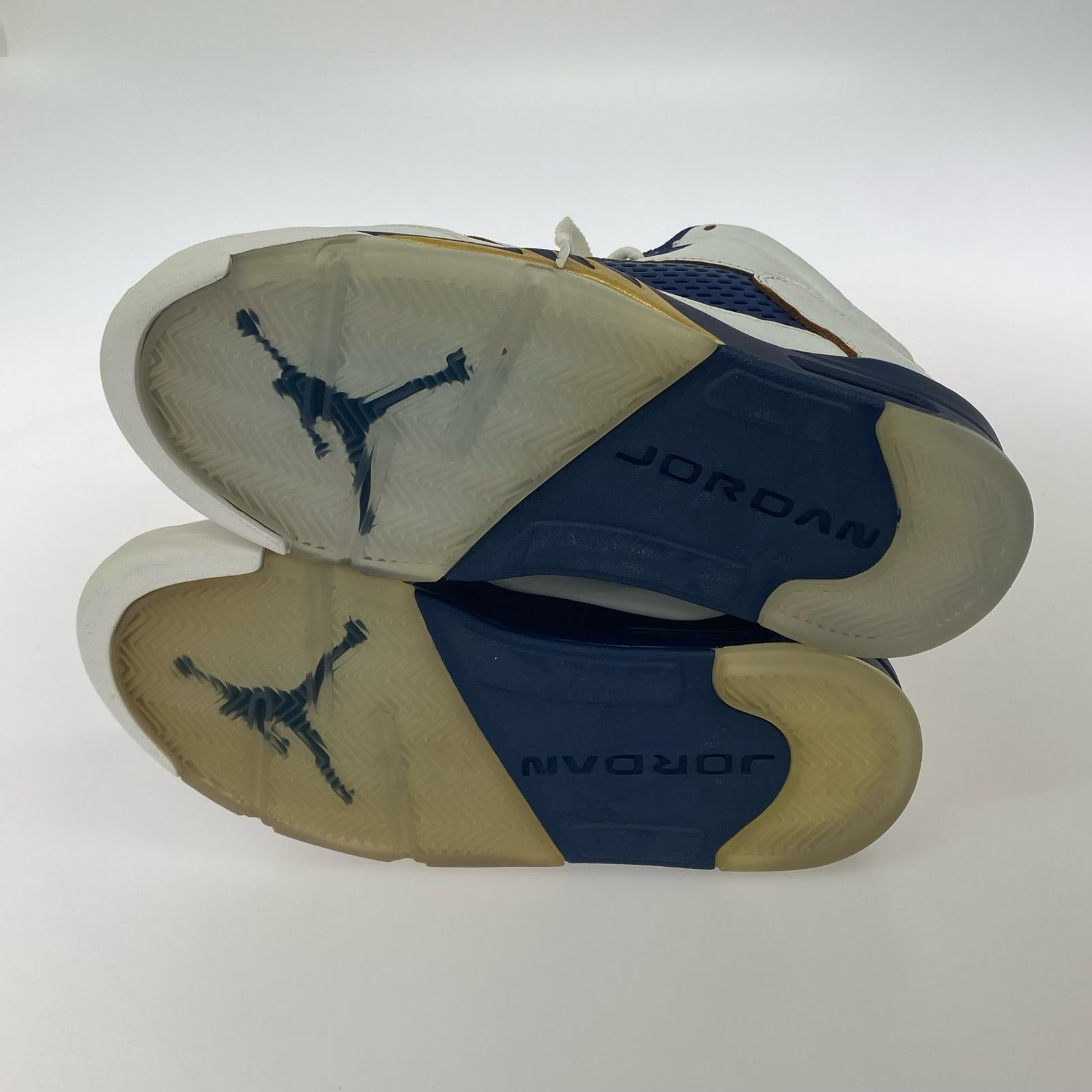 スニーカー AIR JORDAN 5 LOW NAVY/GOLD 25.0cm 25cm (US7 UK6 1/2 EU40) ホワイト