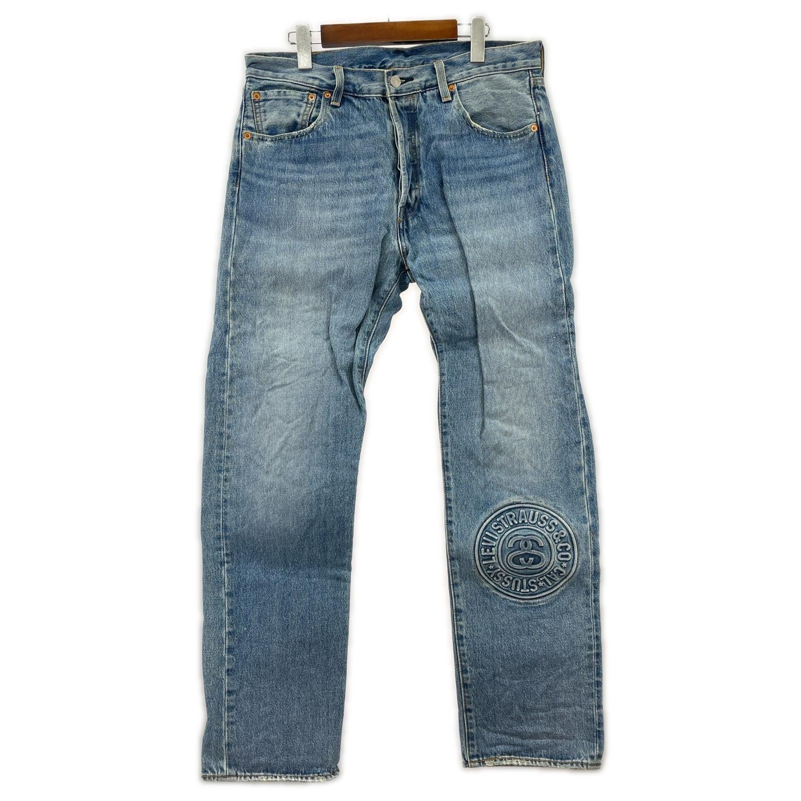 デニムパンツ ×STUSSY embossed 501(W34 L32) ブルー
