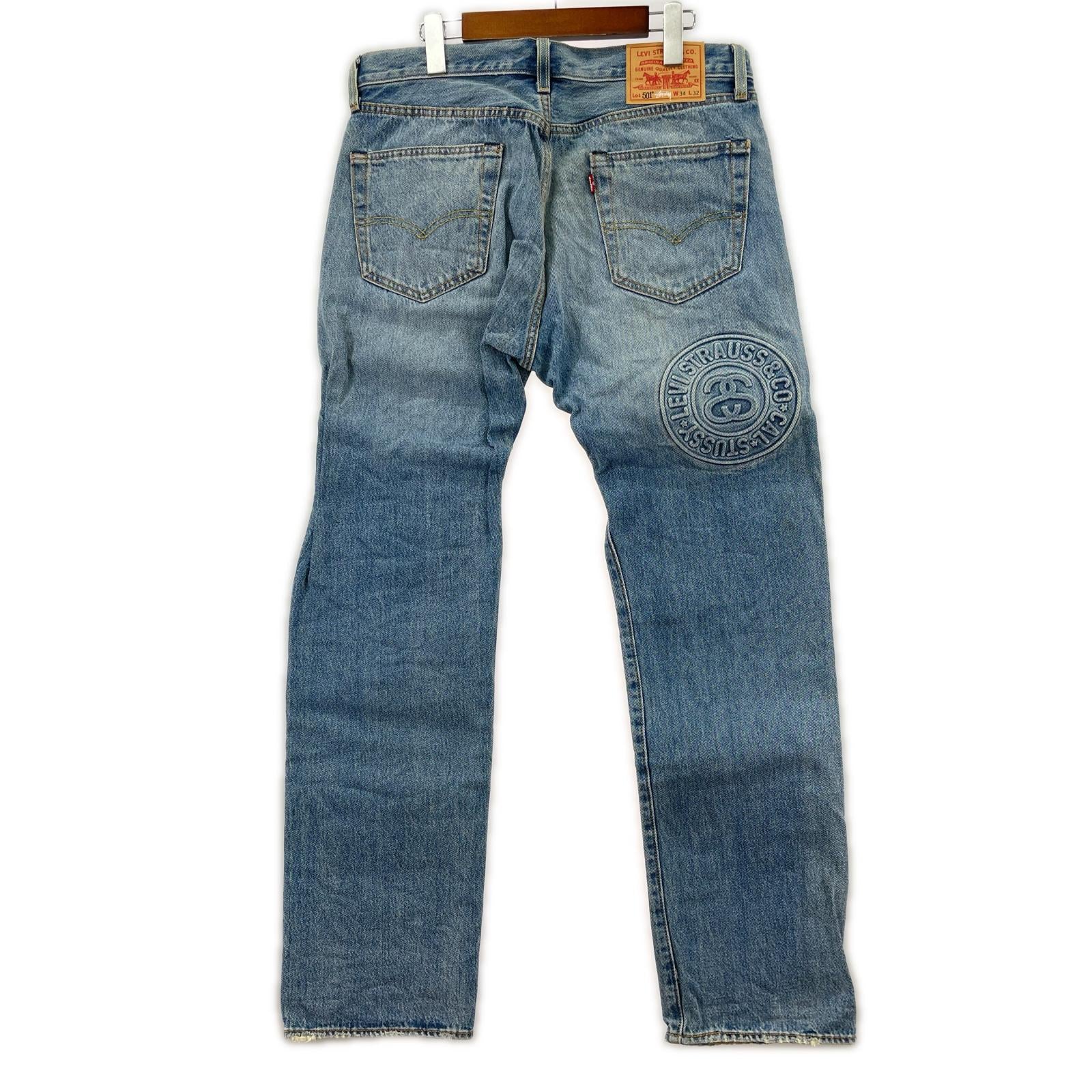 デニムパンツ ×STUSSY embossed 501(W34 L32) ブルー