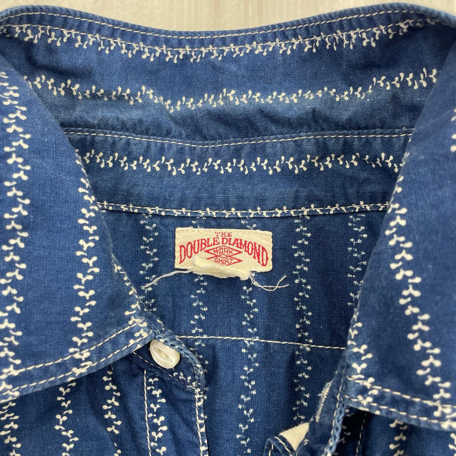 長袖シャツ DOUBLE DIAMOND L/S シャツ ブルー 15