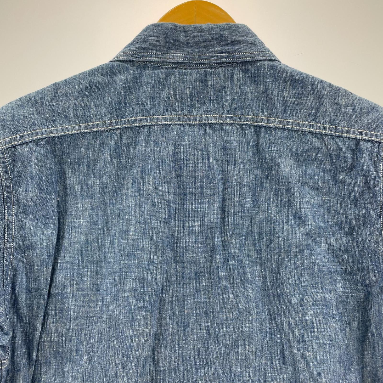 半袖シャツ USN S/S ミリタリーシャンブレーシャツ