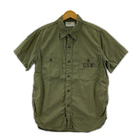 半袖シャツ USN S/S ミリタリーシャツ OLIVE