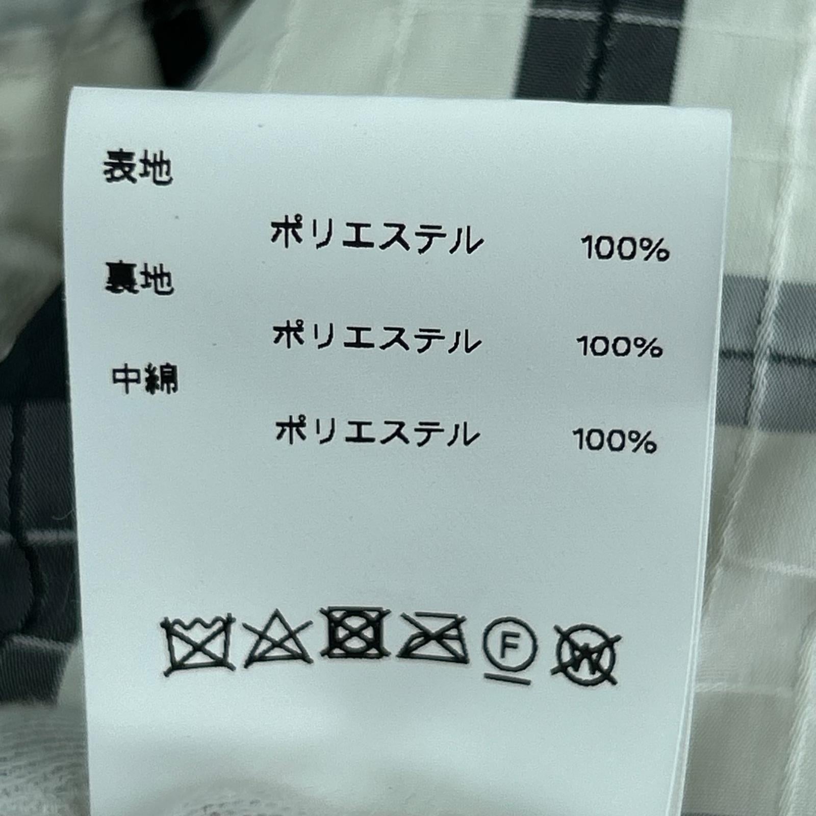ジャケット チェックリボンバファーブルゾン 白