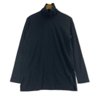 長袖Tシャツ ISSEY MIYAKE PERMANENTE サイドスリット タートルネックカットソー M ブラック M ブラック