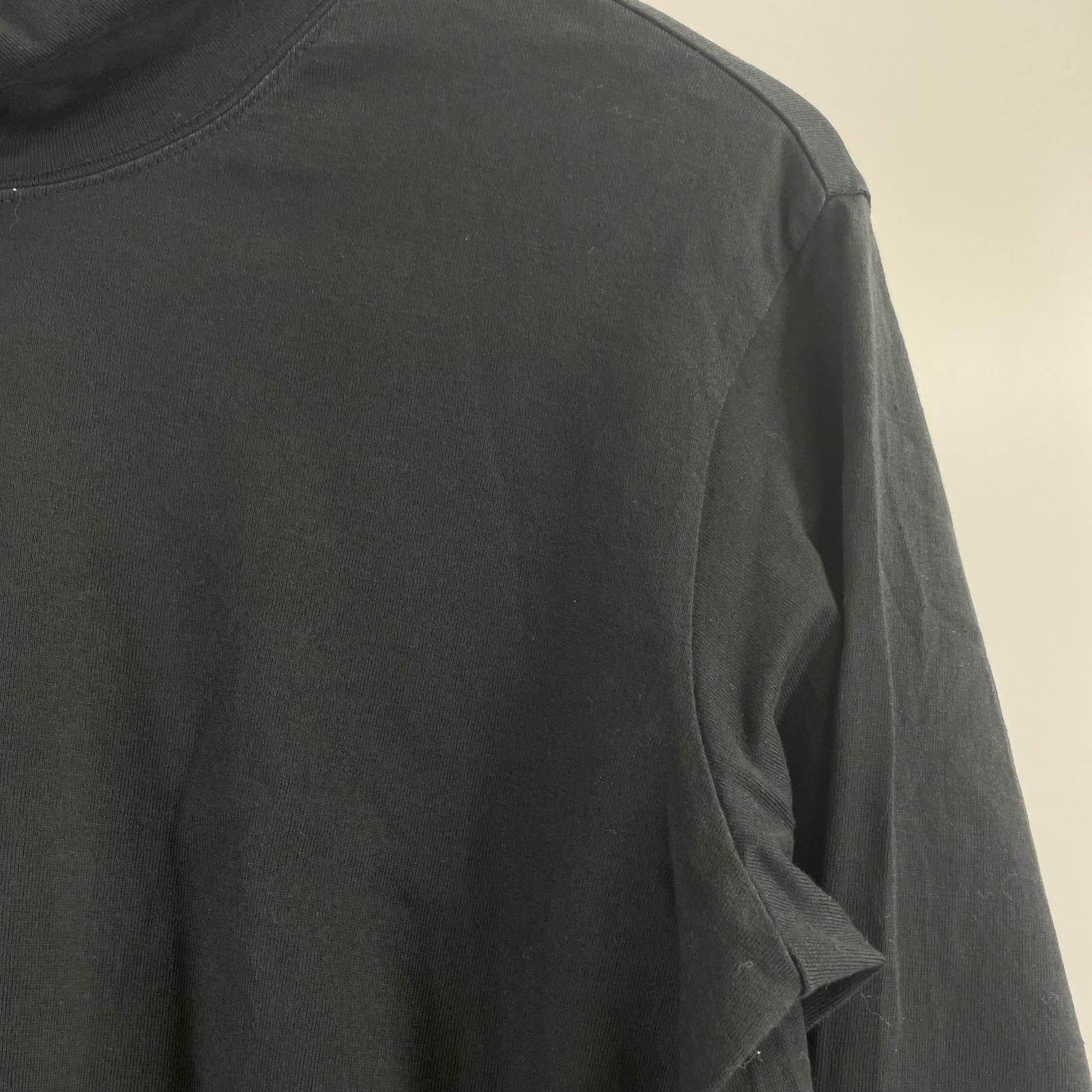 長袖Tシャツ ISSEY MIYAKE PERMANENTE サイドスリット タートルネックカットソー M ブラック M ブラック
