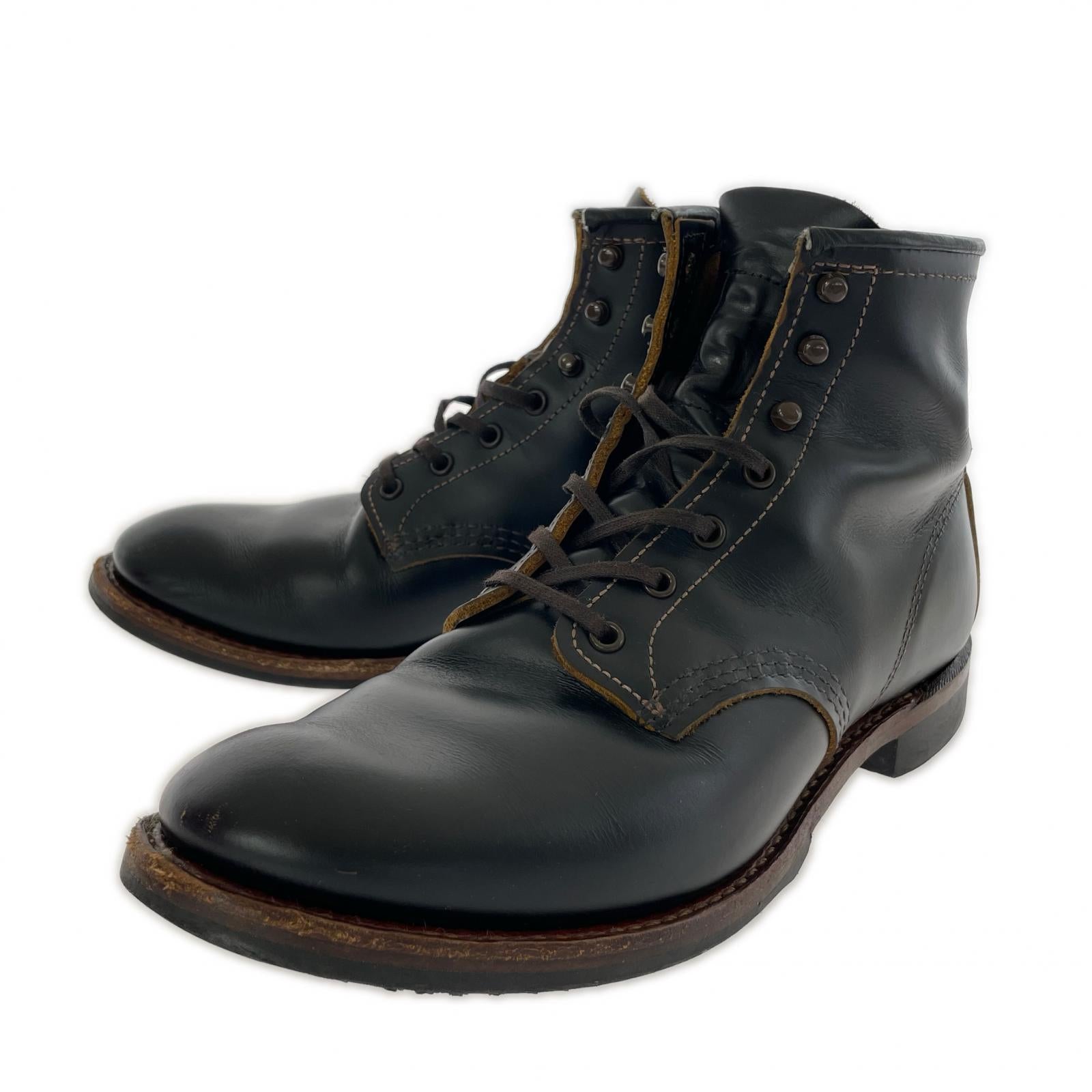 ブーツ BECKMAN BOOTS FLAT BOX 26.5cm (US8 1/2 UK8 EU43) ブラック