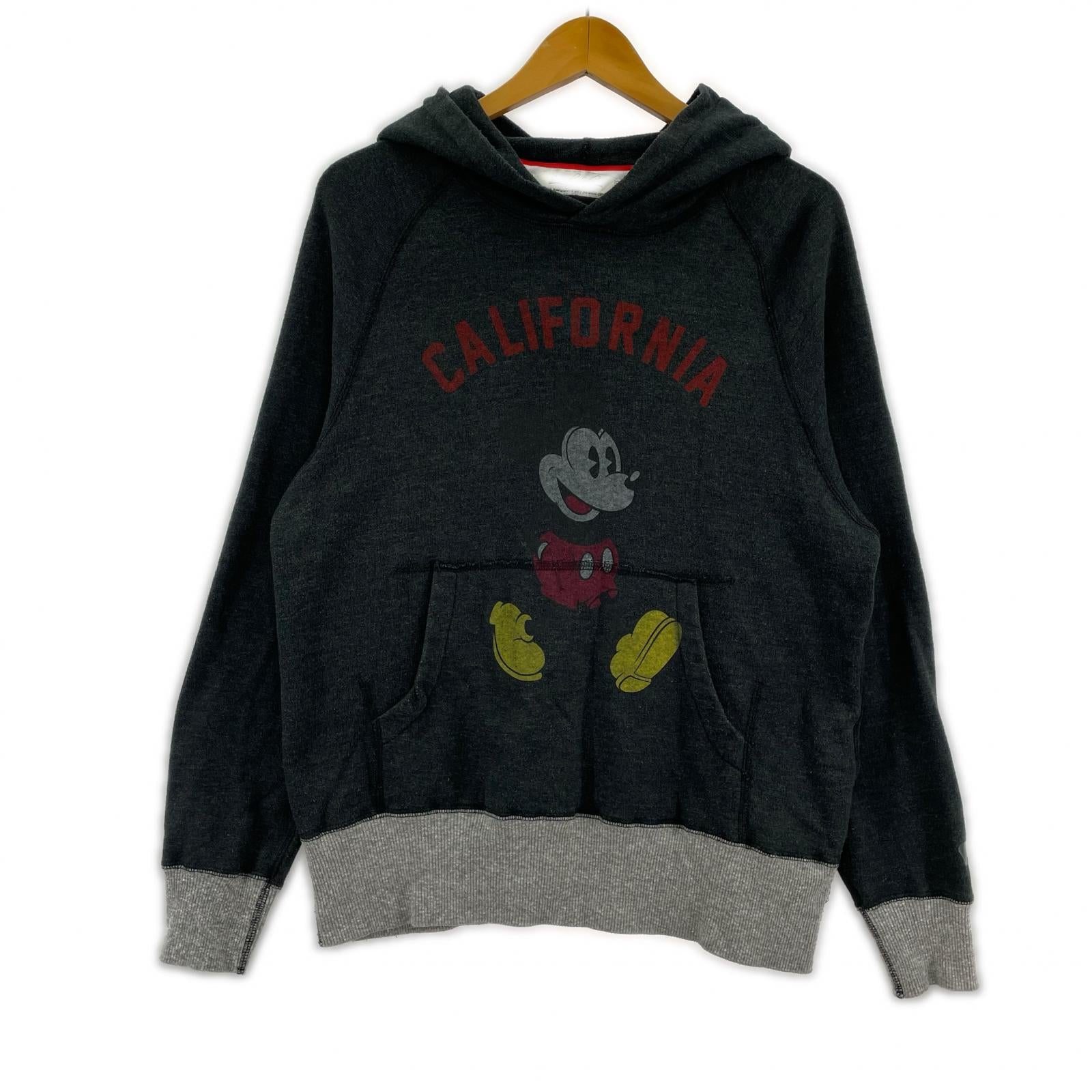 パーカー ×Disney プリント BLK S S ブラック
