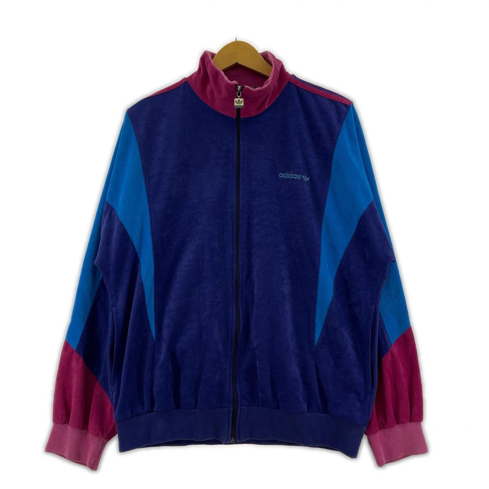 長袖Tシャツ adidas 80s ベロア トラックジャケット (M)