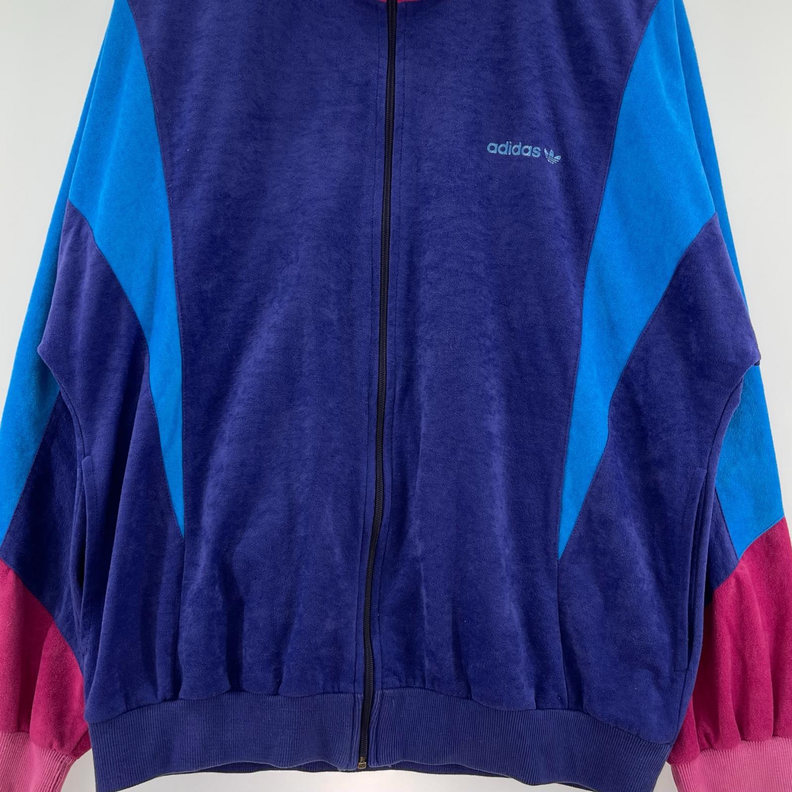 長袖Tシャツ adidas 80s ベロア トラックジャケット (M)