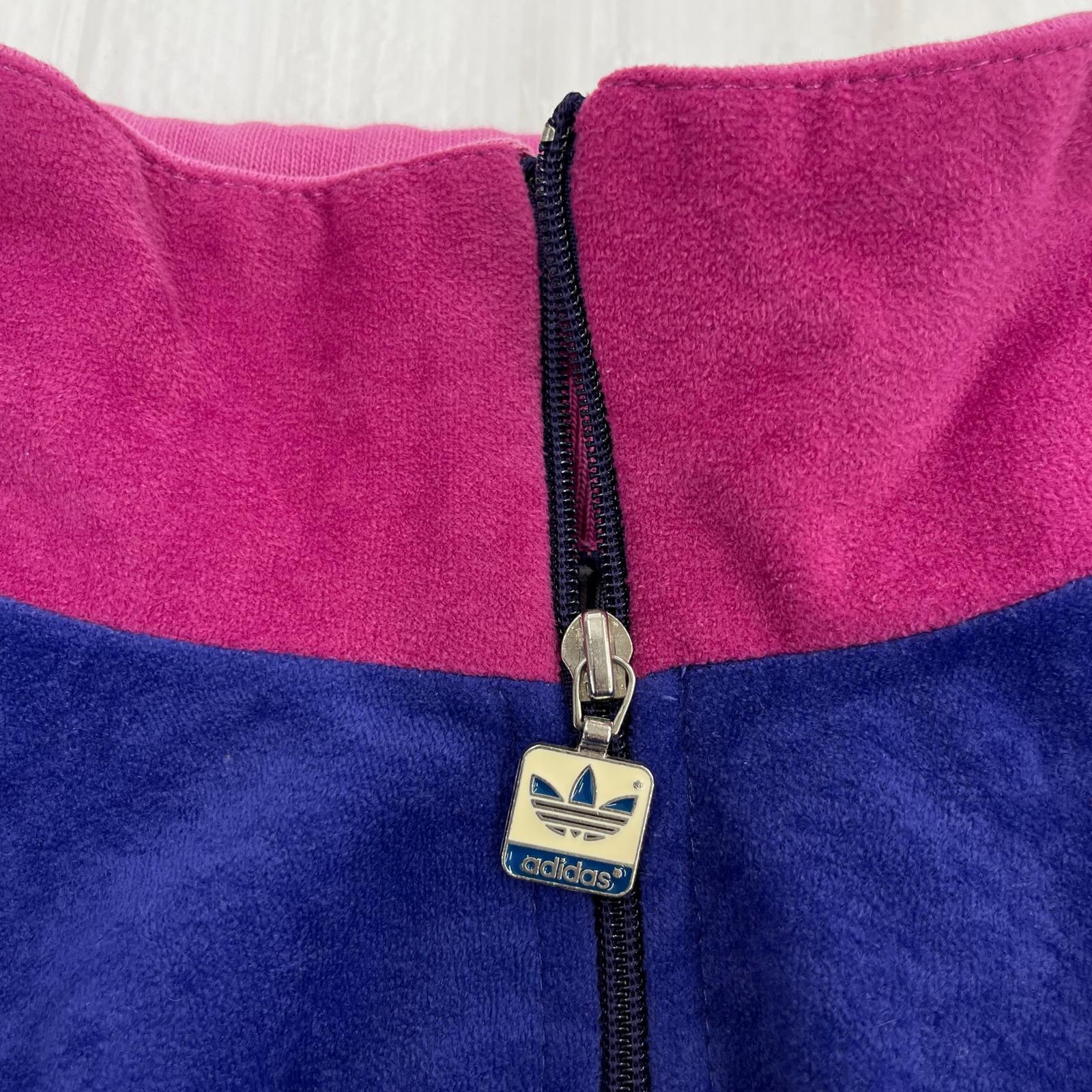 長袖Tシャツ adidas 80s ベロア トラックジャケット (M)
