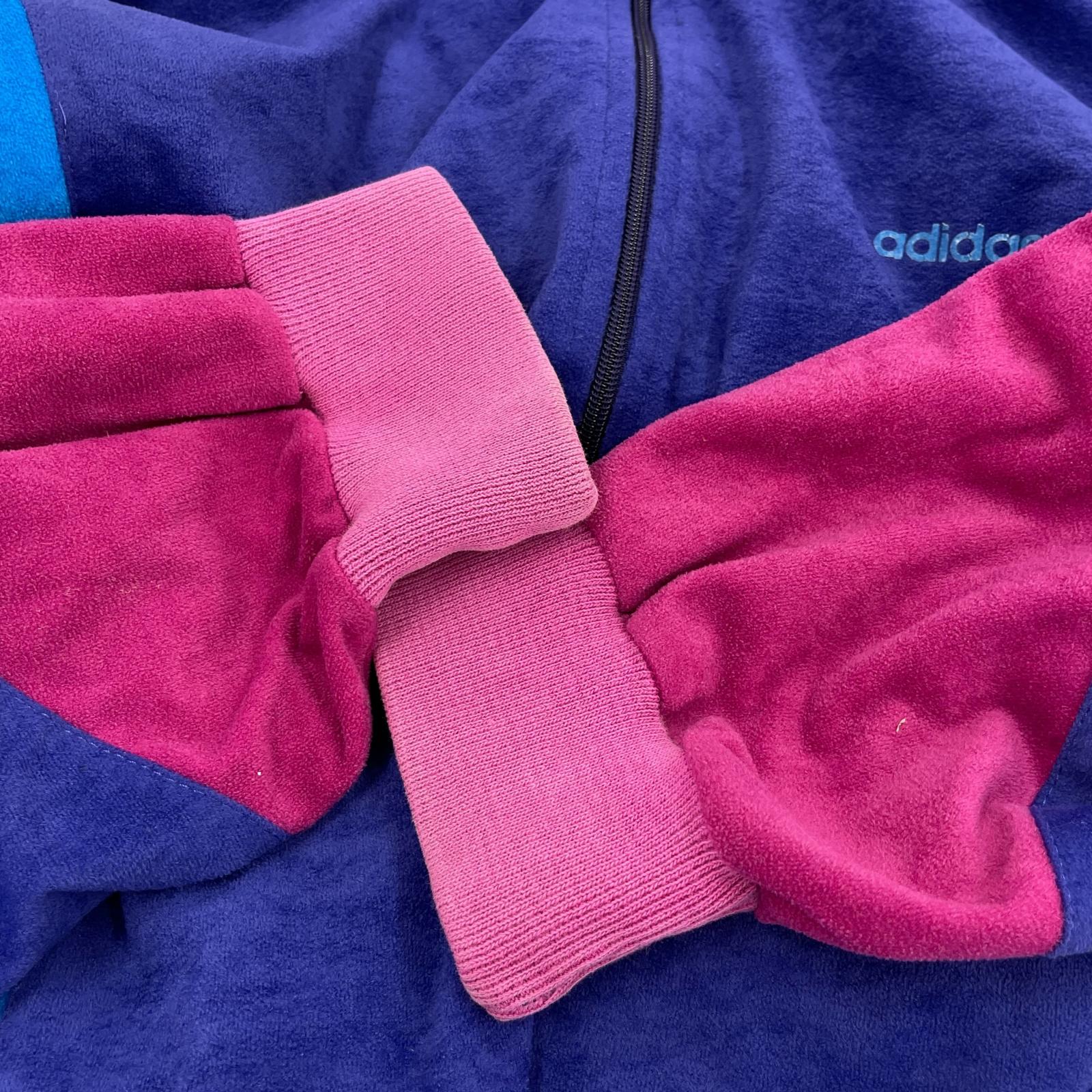 長袖Tシャツ adidas 80s ベロア トラックジャケット (M)