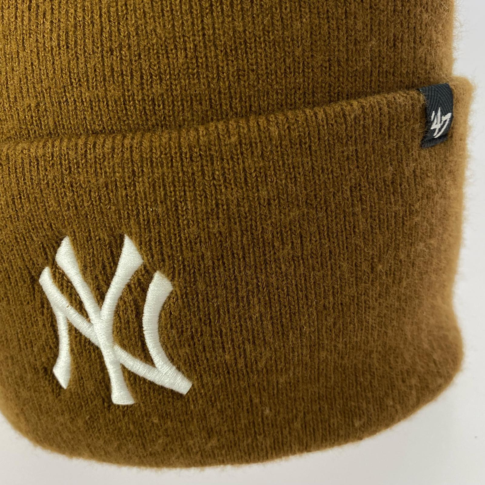 ニットキャップ 47BRAND ヤンキース ブラウン