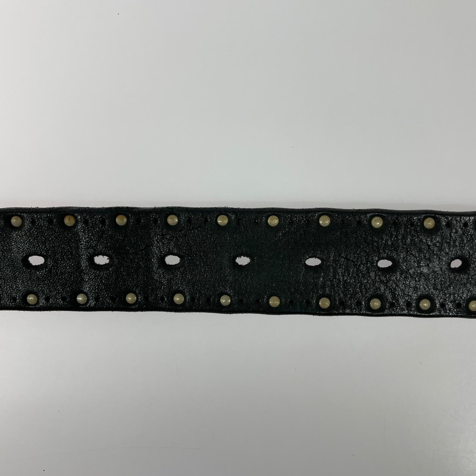その他アクセサリー スタッズ レザーベルト 黒 ブラック