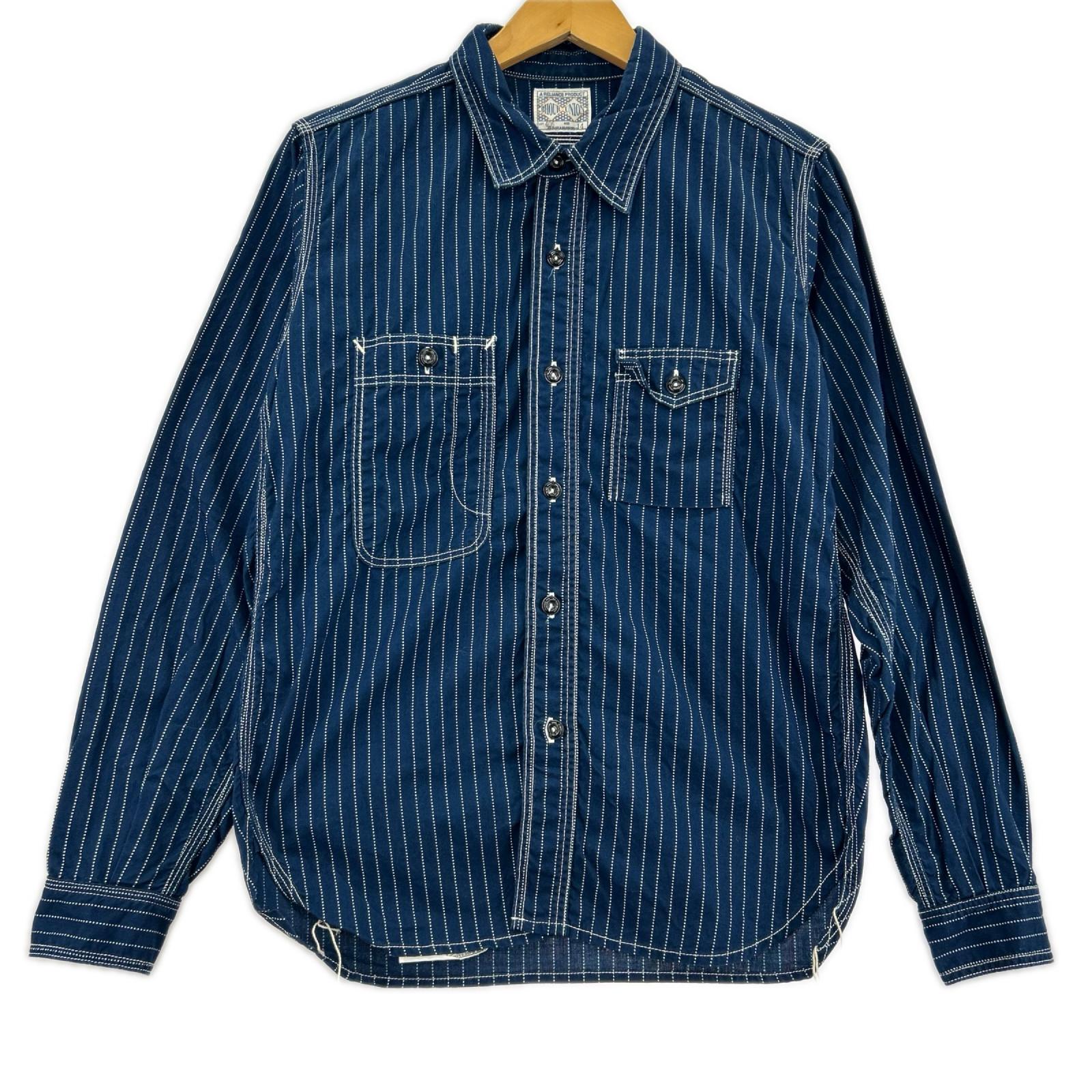 長袖シャツ JOE McCOY 8HOUR UNION 406 ウォバッシュ 14 紺 ネイビー