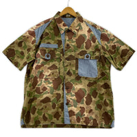 半袖シャツ KHOKI 26SS PATCWORKED CAMO SHIRT 2 カモフラ×ギンガムチェック