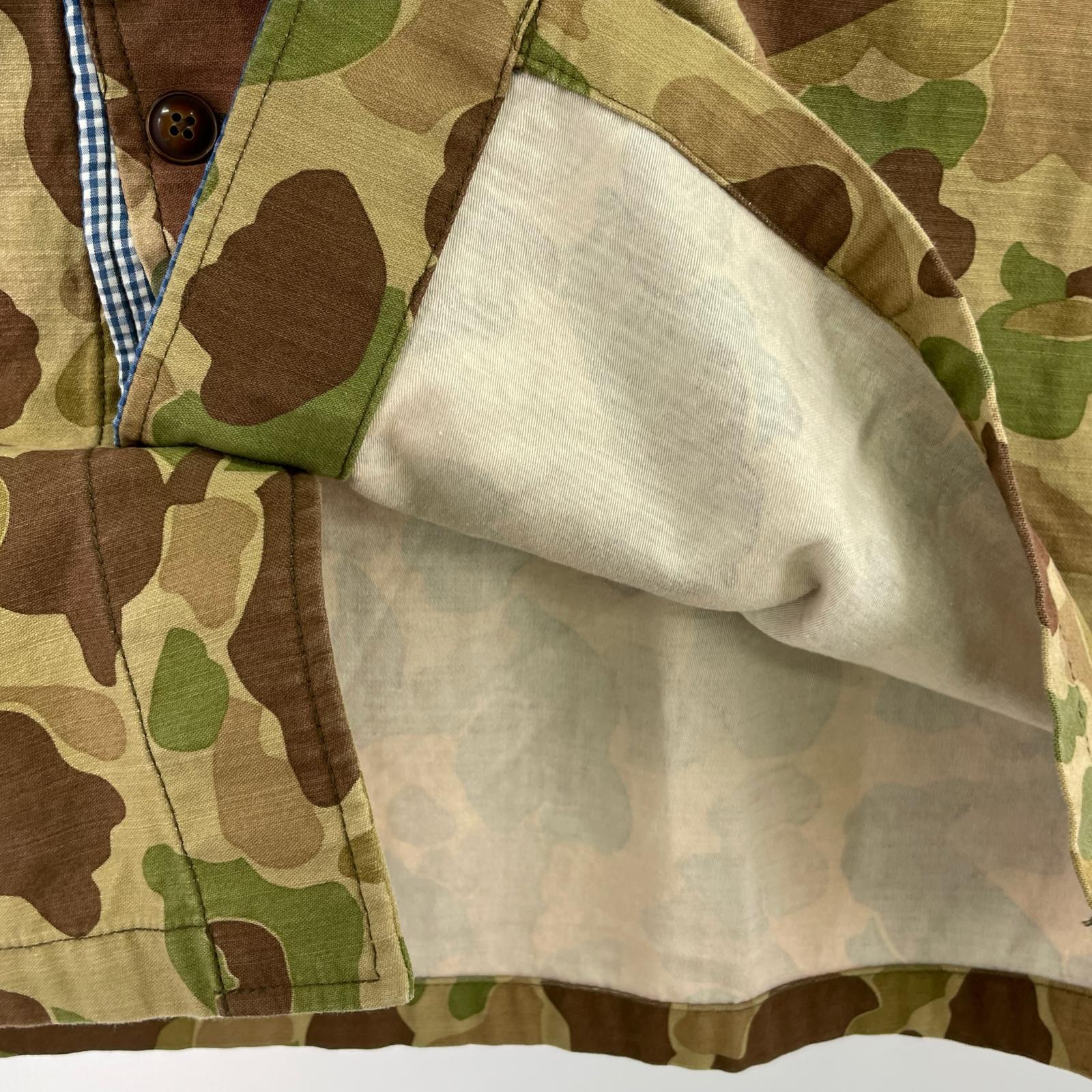 半袖シャツ KHOKI 26SS PATCWORKED CAMO SHIRT 2 カモフラ×ギンガムチェック