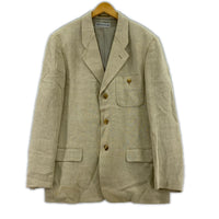 ジャケット ISSEY MIYAKE オールド ヘビーリネンジャケット L ベージュ L ベージュ