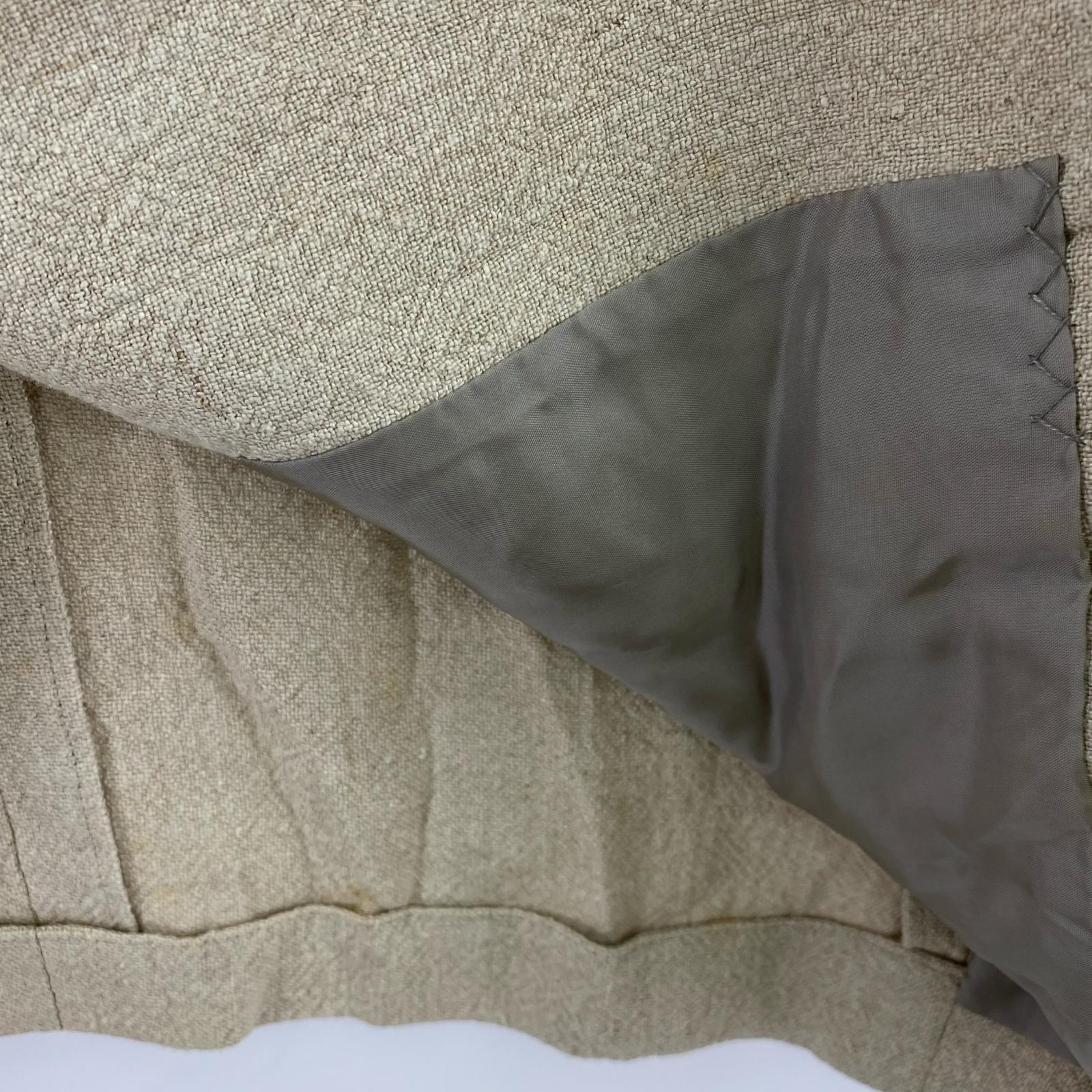 ジャケット ISSEY MIYAKE オールド ヘビーリネンジャケット L ベージュ L ベージュ