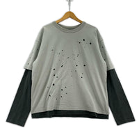 長袖Tシャツ Layered Damage Long Sleeve (M) M グレー