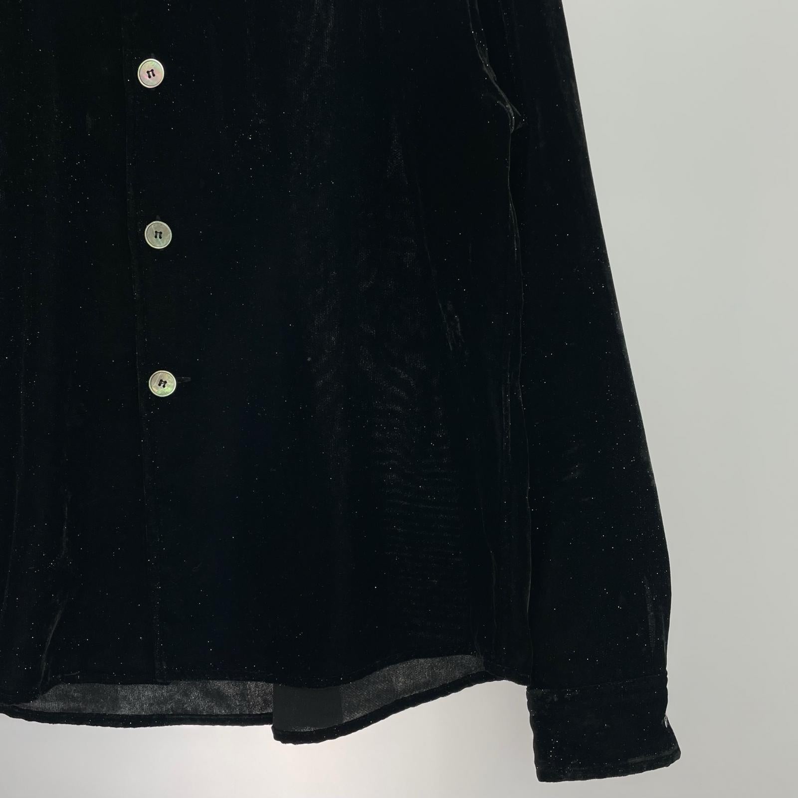 長袖シャツ 24SS/VELVET SHIRT/44/MPFW-SH0624 44 ブラック