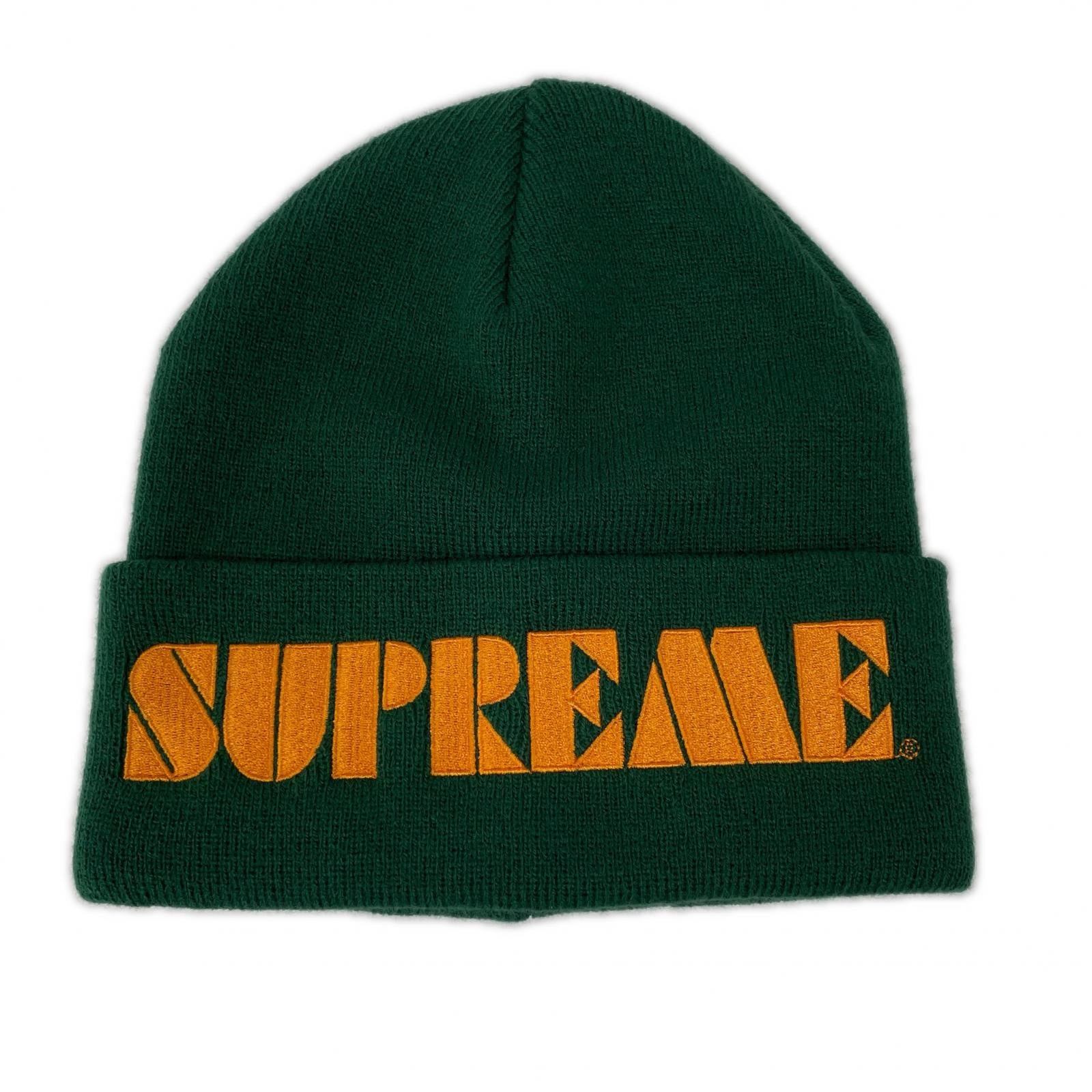 ニットキャップ Supreme Stencil Beanie 緑 グリーン