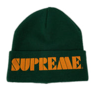 ニットキャップ Supreme Stencil Beanie 緑 グリーン
