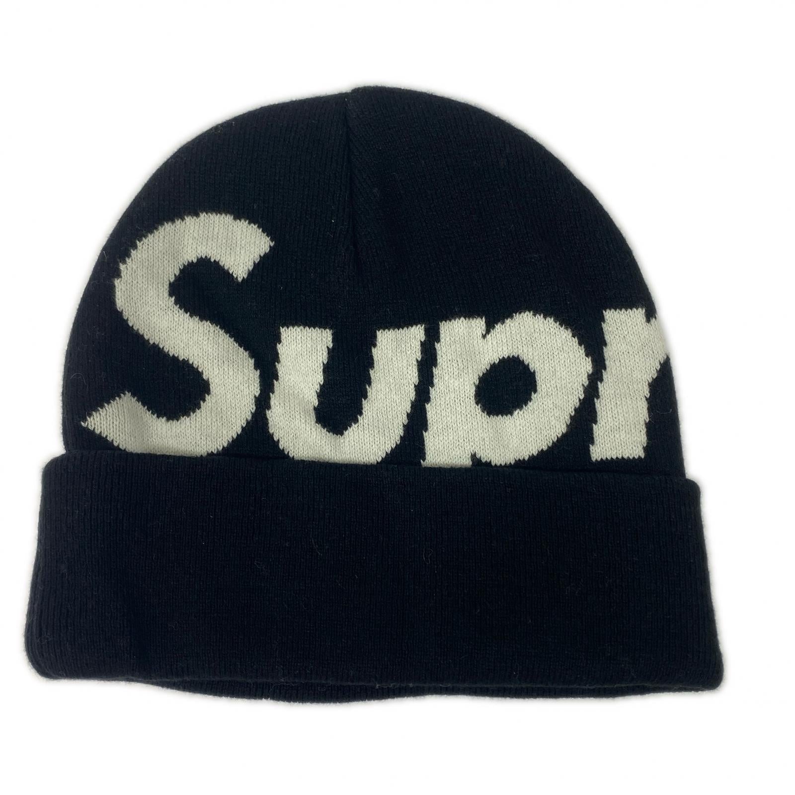 ニットキャップ Supreme Big Logo Beanie 黒 ブラック
