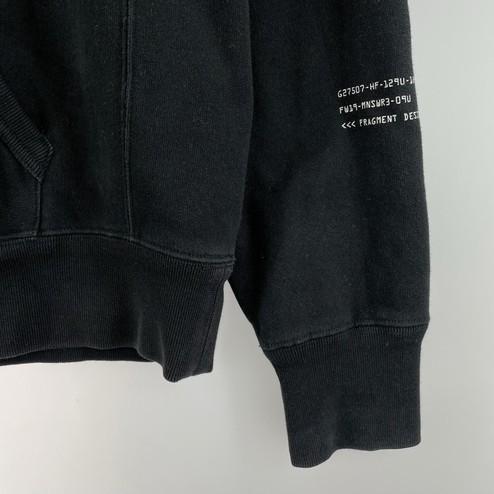 パーカー FRAGMENT DESIGN ZIP HOODIE MAGLIA M ブラック