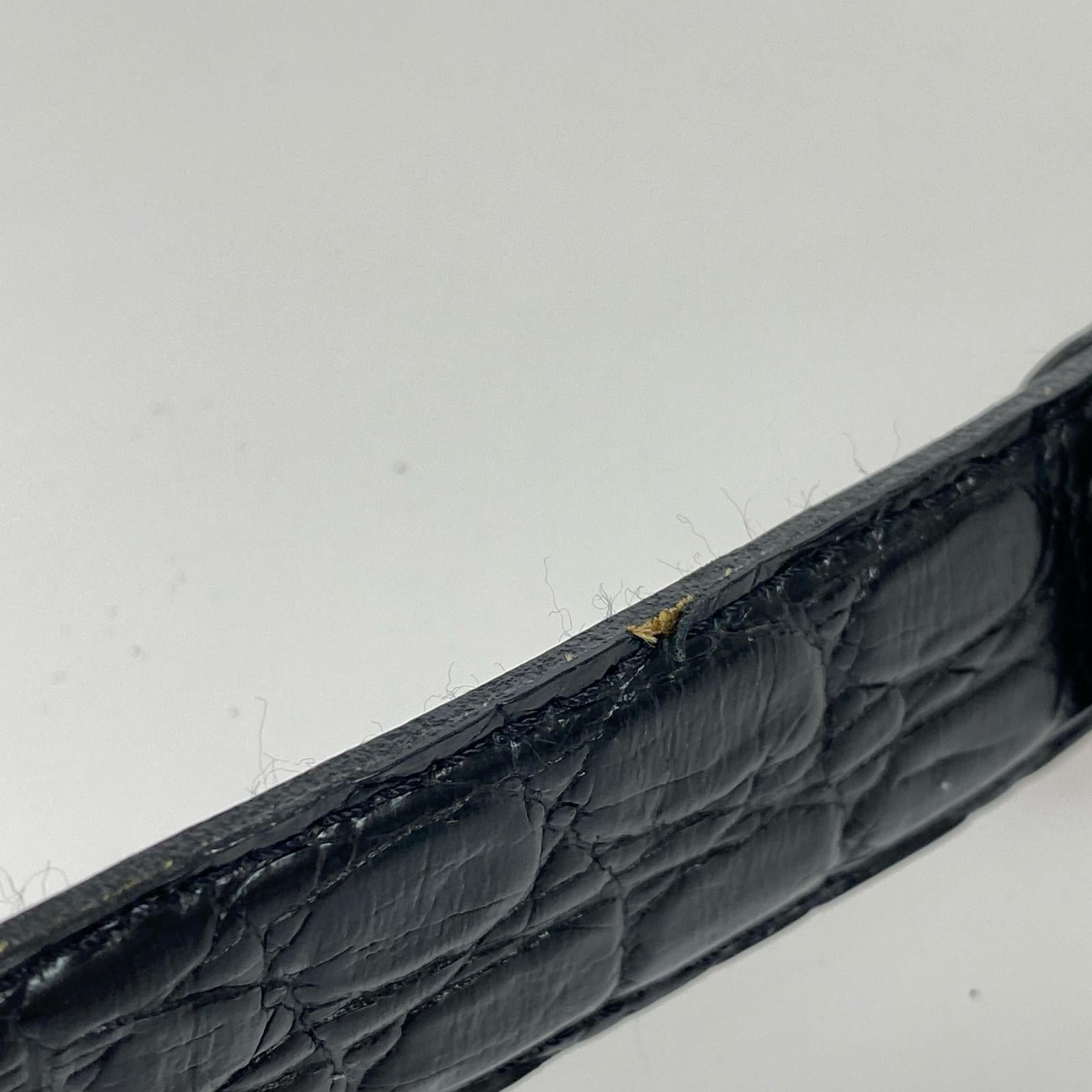 その他アクセサリー MedusaHead Buckle Belt クロコ型押し レザー ブラック ブラック