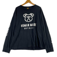長袖Tシャツ ブルドッグプリント XL LL ブラック