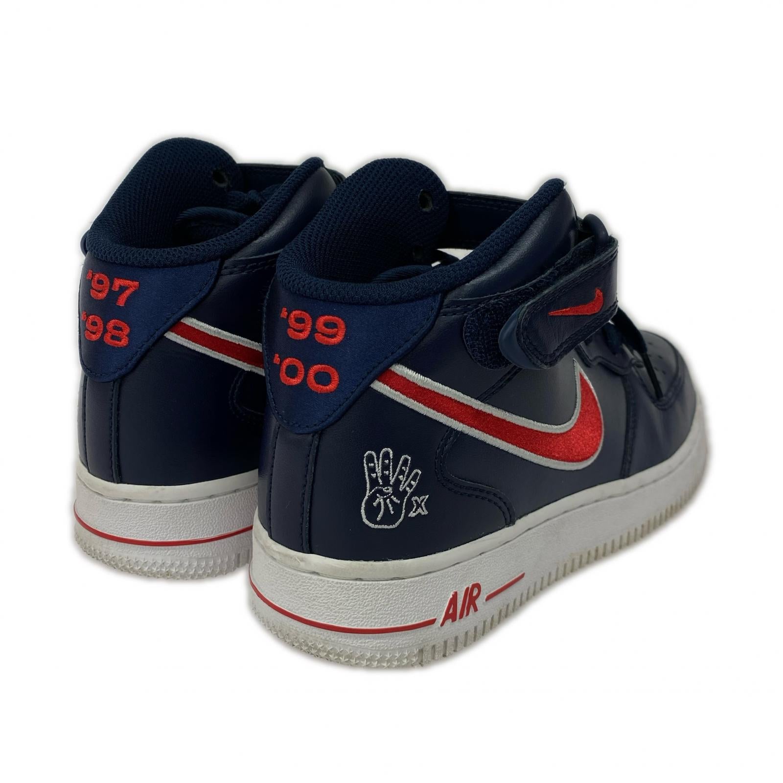 スニーカー WMNS AIR FORCE 1 07 MID (24.0) 24cm (US6 UK5 1/2 EU38) ネイビー