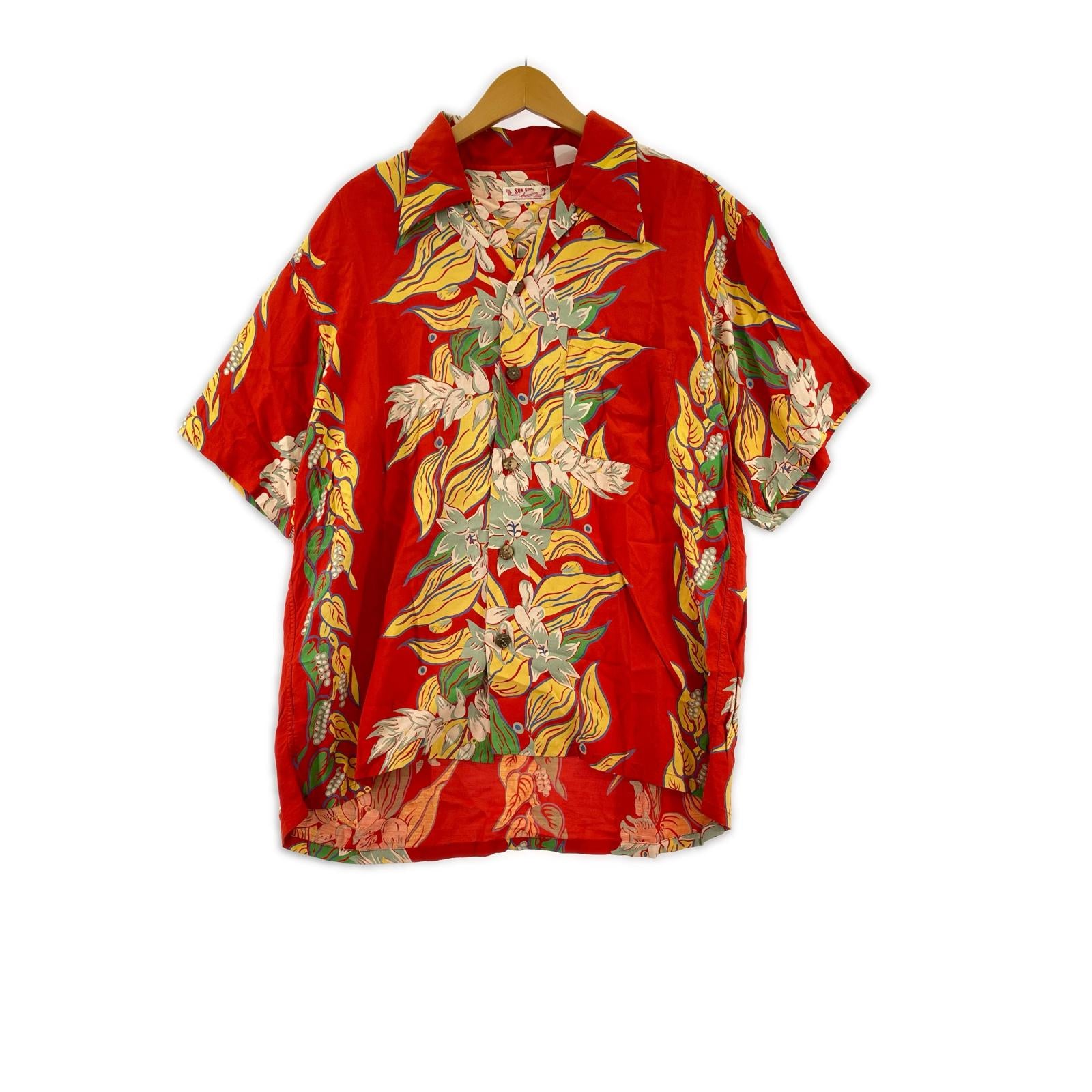 半袖シャツ SUN SURF アロハシャツ RD レーヨン100