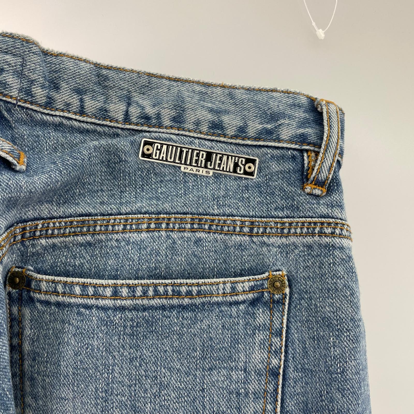 デニムパンツ JEAN-PAUL GAULTIER 90s頃 GAULTIER JEANS ストレートデニムパンツ 49 ブルー
