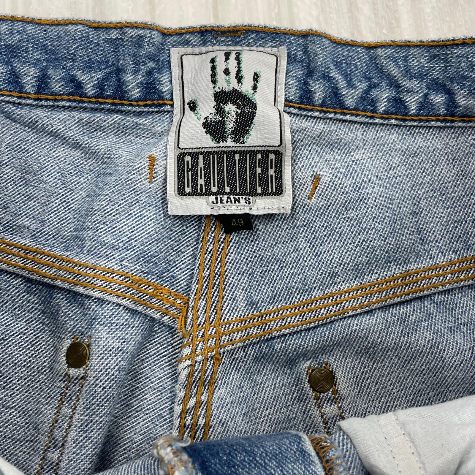 デニムパンツ JEAN-PAUL GAULTIER 90s頃 GAULTIER JEANS ストレートデニムパンツ 49 ブルー