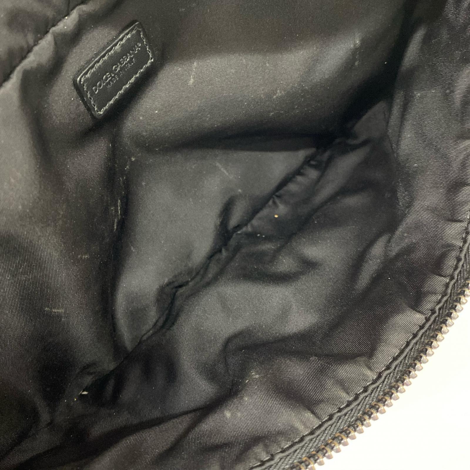 ボディバッグ DOLCE&GABBANA ナイロン×レザー ボディバッグ ブラック
