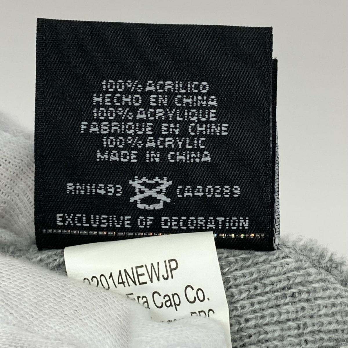 ニットキャップ 19AW Bandana Box Logo New Era Beanie 灰 グレー