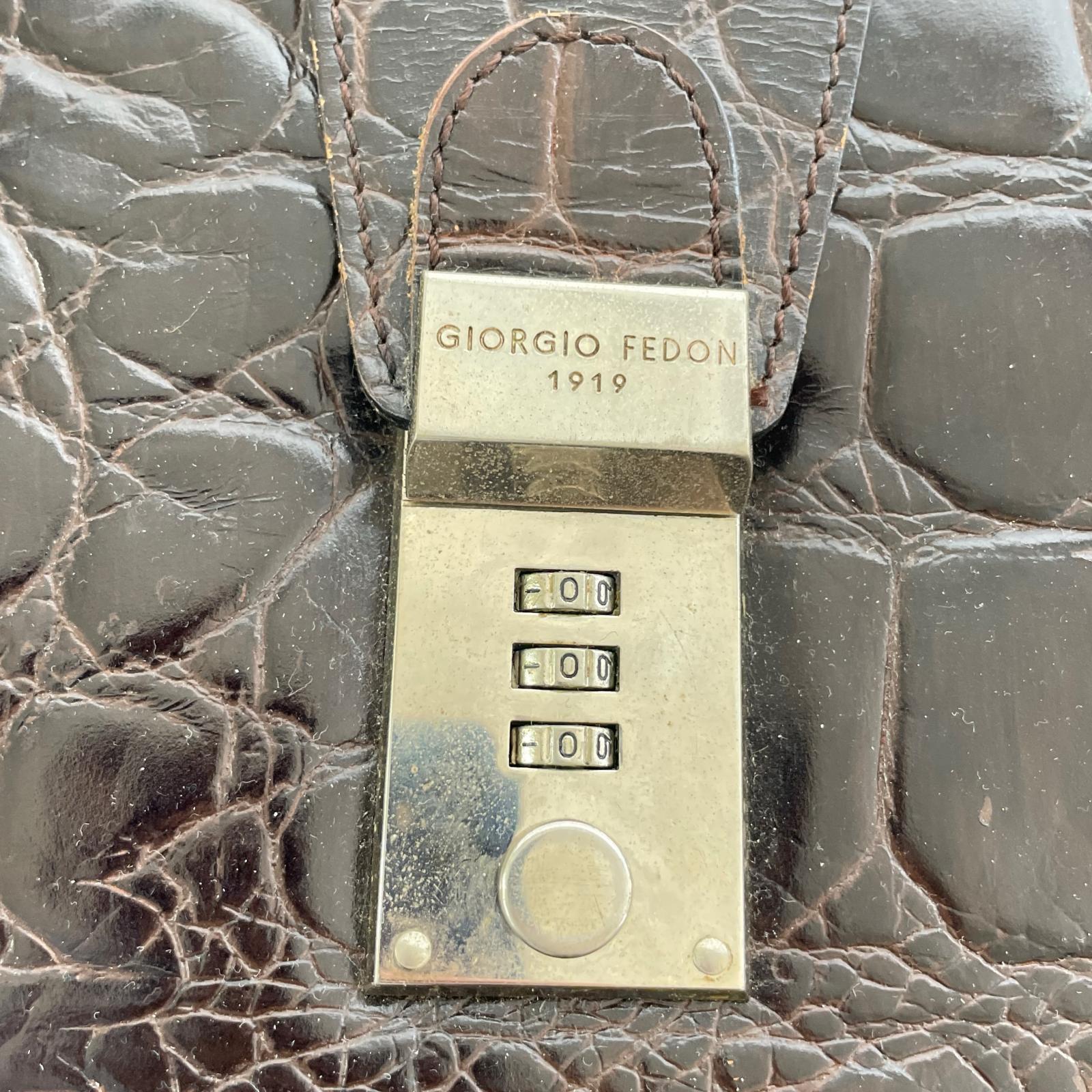 ブリーフケース GIORGIO FEDON クロコバッグ