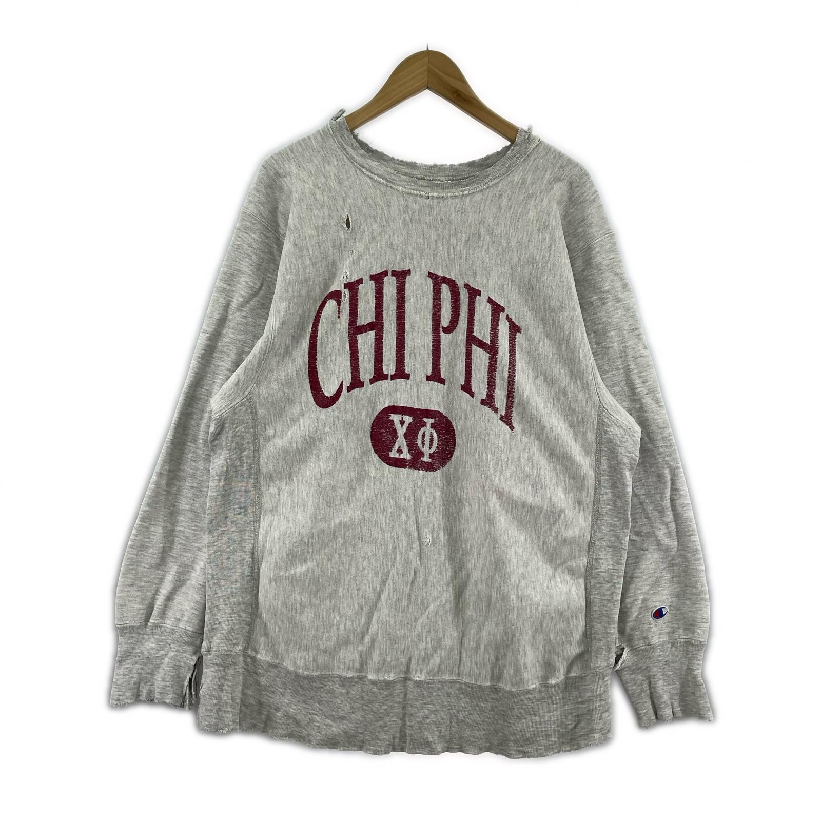 スウェット 80s REVERSE WEAVE/CHI PHI L グレー