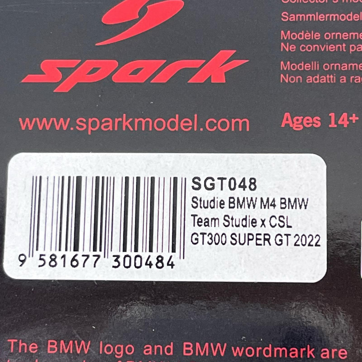 SPARK 1/43 BMW × CSL GT300 SUPER GT 2022 Studie BMW M4 BMW Team Studie x CSL GT300 SUPER GT 2022 Spark Model(スパークモデル)/ Minimax(ミニマックス) スケールカー