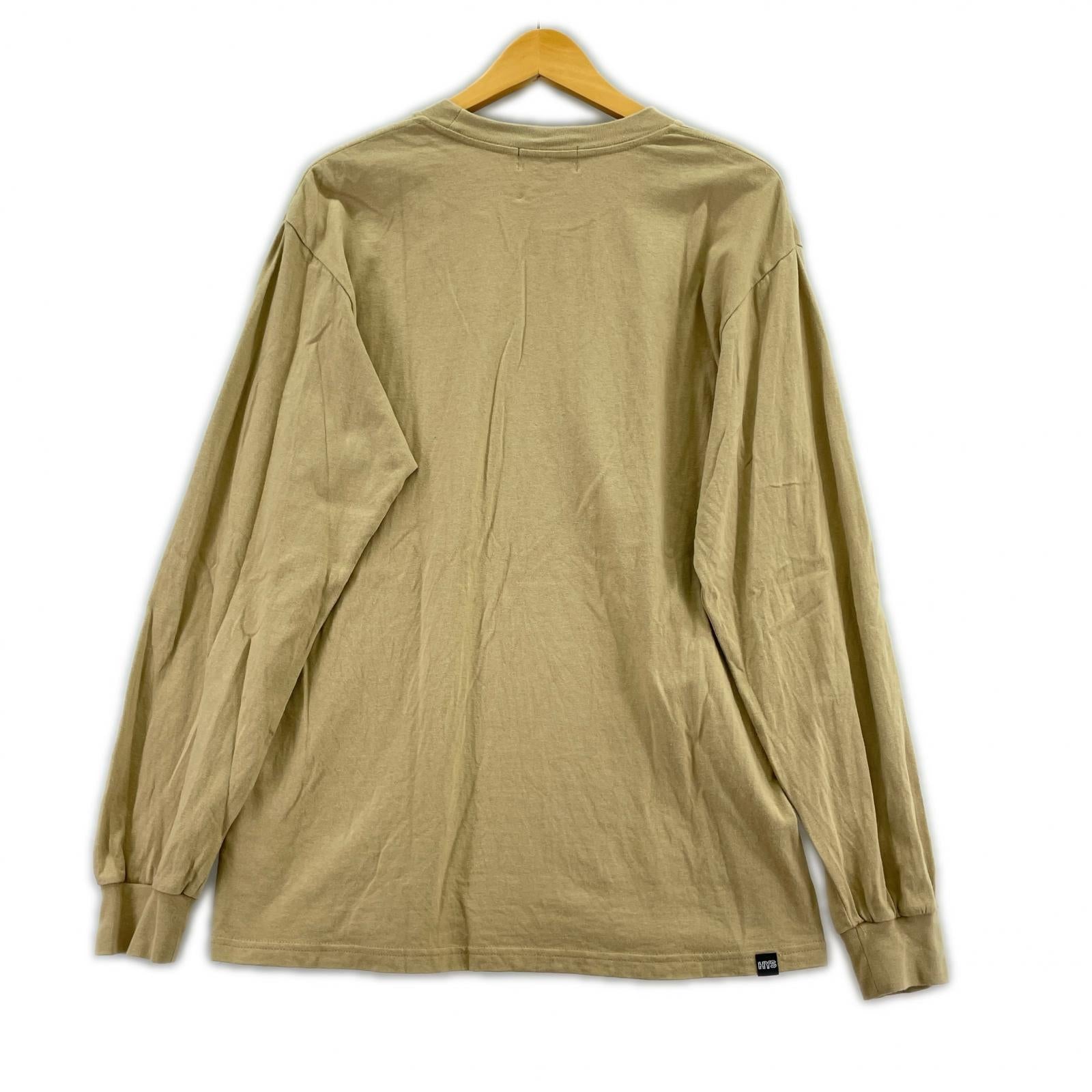 長袖Tシャツ ロンt ベージュ (M) M ベージュ