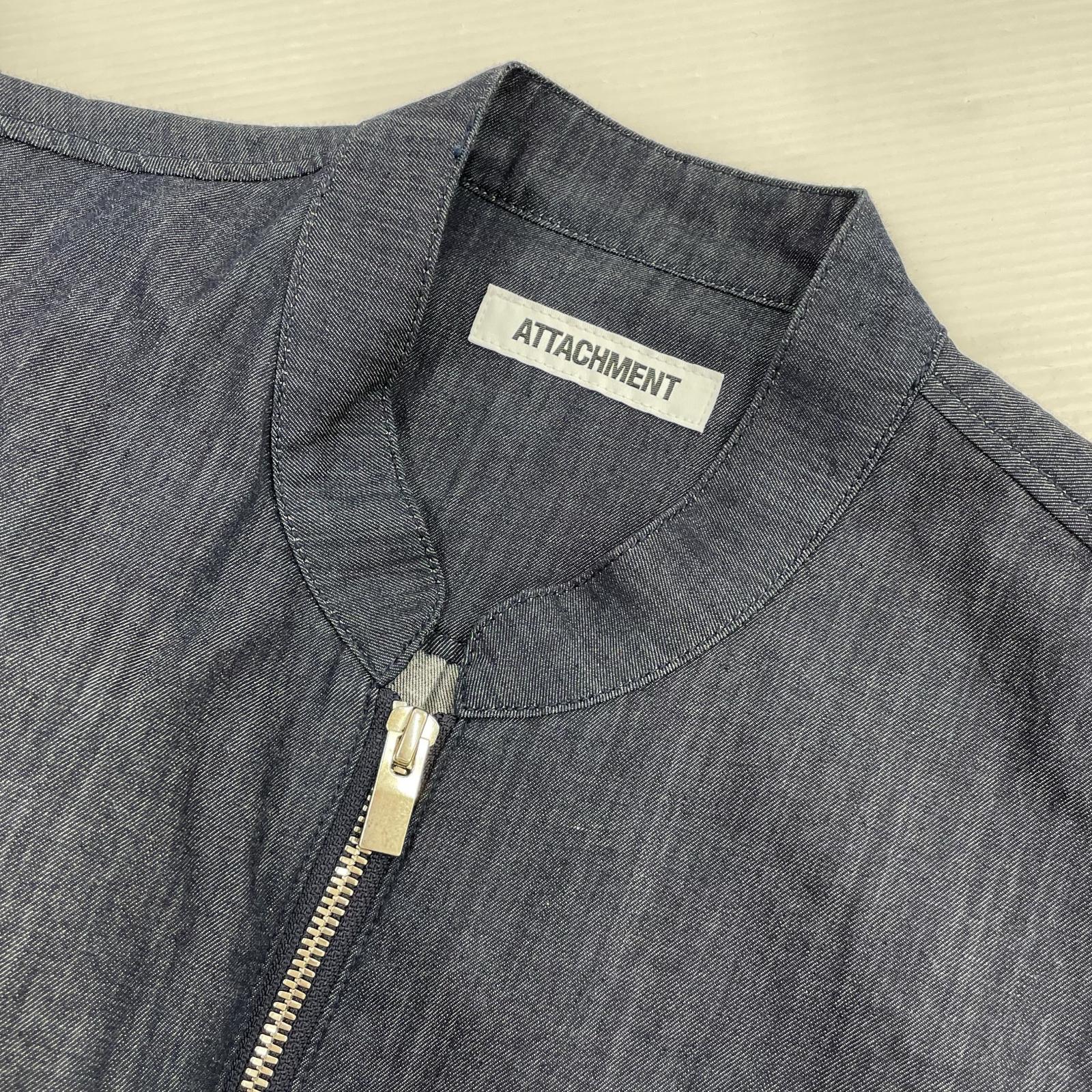 長袖シャツ 5.5oz DENIM ONEWASH BAND COLLAR SHIRT 1 ネイビー