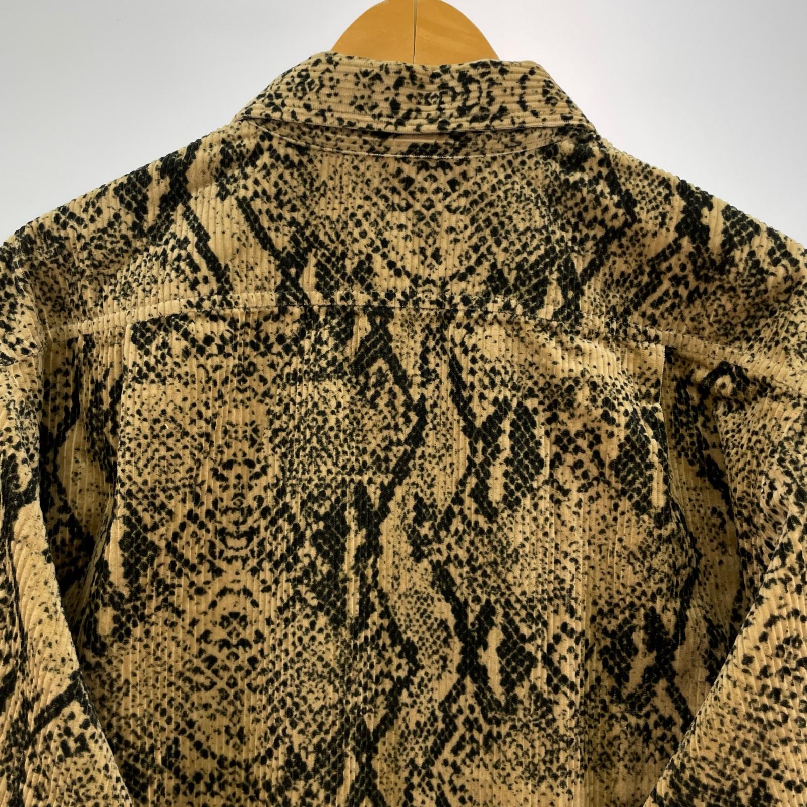 ブルゾン 20AW Supreme snakeskin corduroy zip up shirt (M) M ブラウン